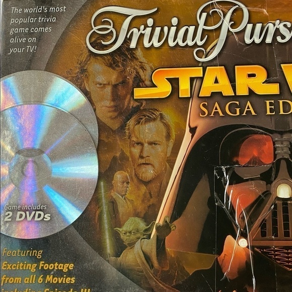 TRIVIAL Pursuit DVD Star Wars Saga Edition Board Game By Parker Brothers Hasbro - Picture 7 of 11